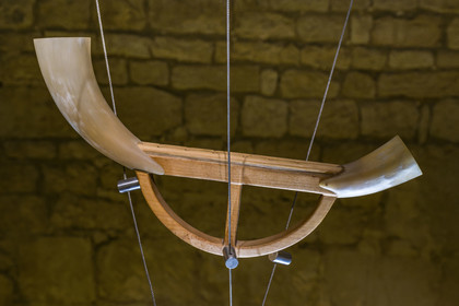 France, Vendée (85), Nieul-sur-l'Autise, Abbaye royale Saint-Vincent, salle des instruments anciens, Alboca