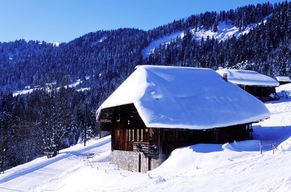 France, Haute Savoie, Morzine village, ski resort (domain of Portes du Soleil)