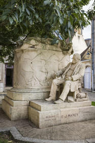 France, Côte-d'Or (21), les climats de Bourgogne classés Patrimoine Mondial de l'UNESCO, Beaune, monument à Etienne Jules Marey, inventeur notamment de la chronophotographie et précurseur du cinéma