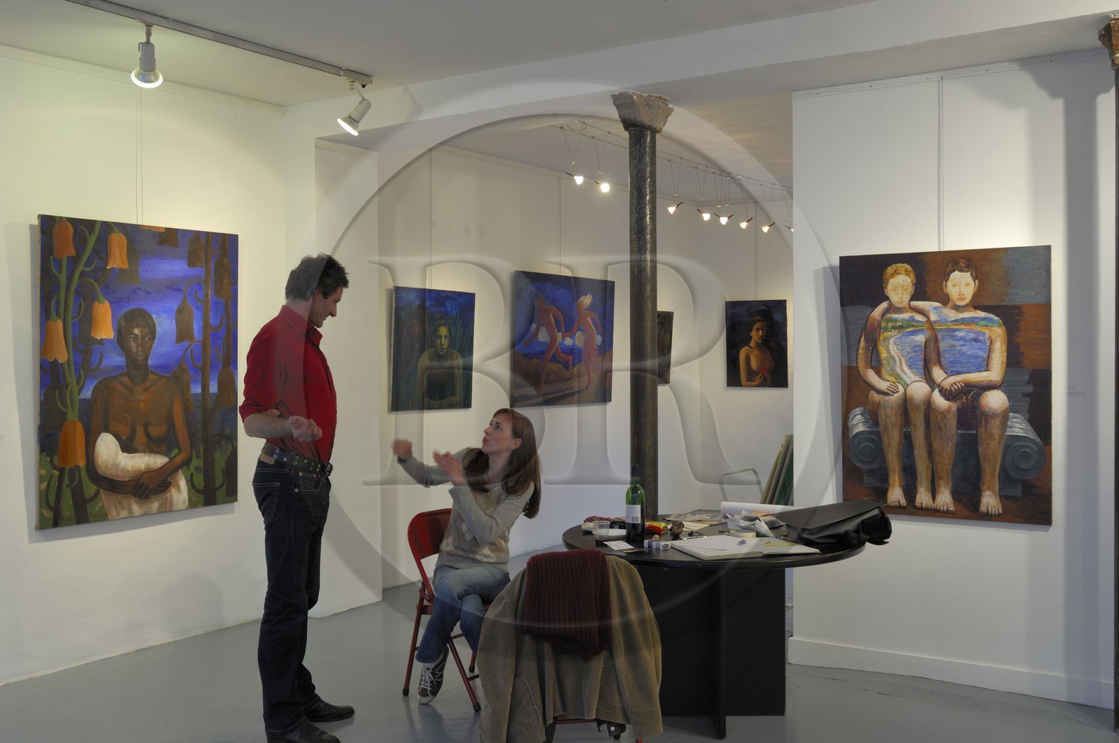 France, Paris (75), galerie Ateliers d'artistes de Belleville, exposition de Mederic Bottin