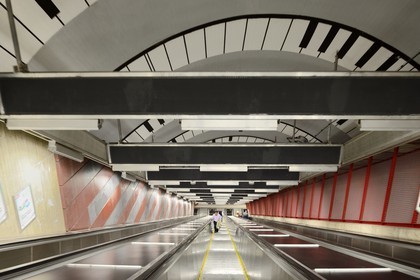 Sweden, Stockholm, metro station (Stockholms tunnelbana), many stations display works of art, subway station Kungstradgarden