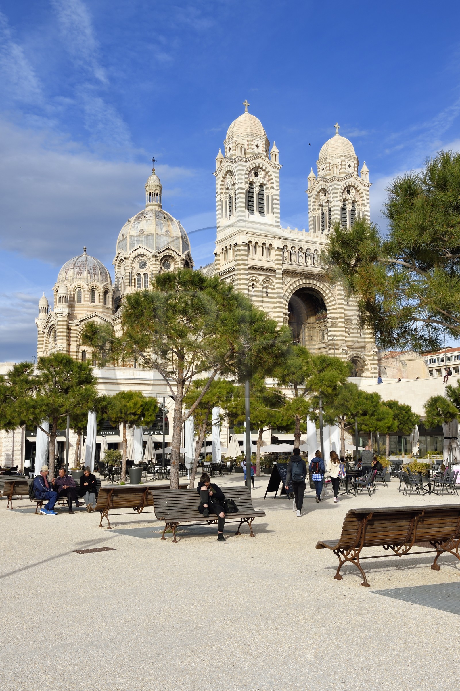 France, Bouches du Rhone, Marseille, Euromediterranee area, La Joliette district, La Major Cathedral (19th century)