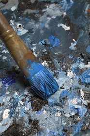 France, Val-de-Marne (94), Yvry-sur-Seine, Atelier de Fred Kleinberg, travail pour l'exposition Odyssée