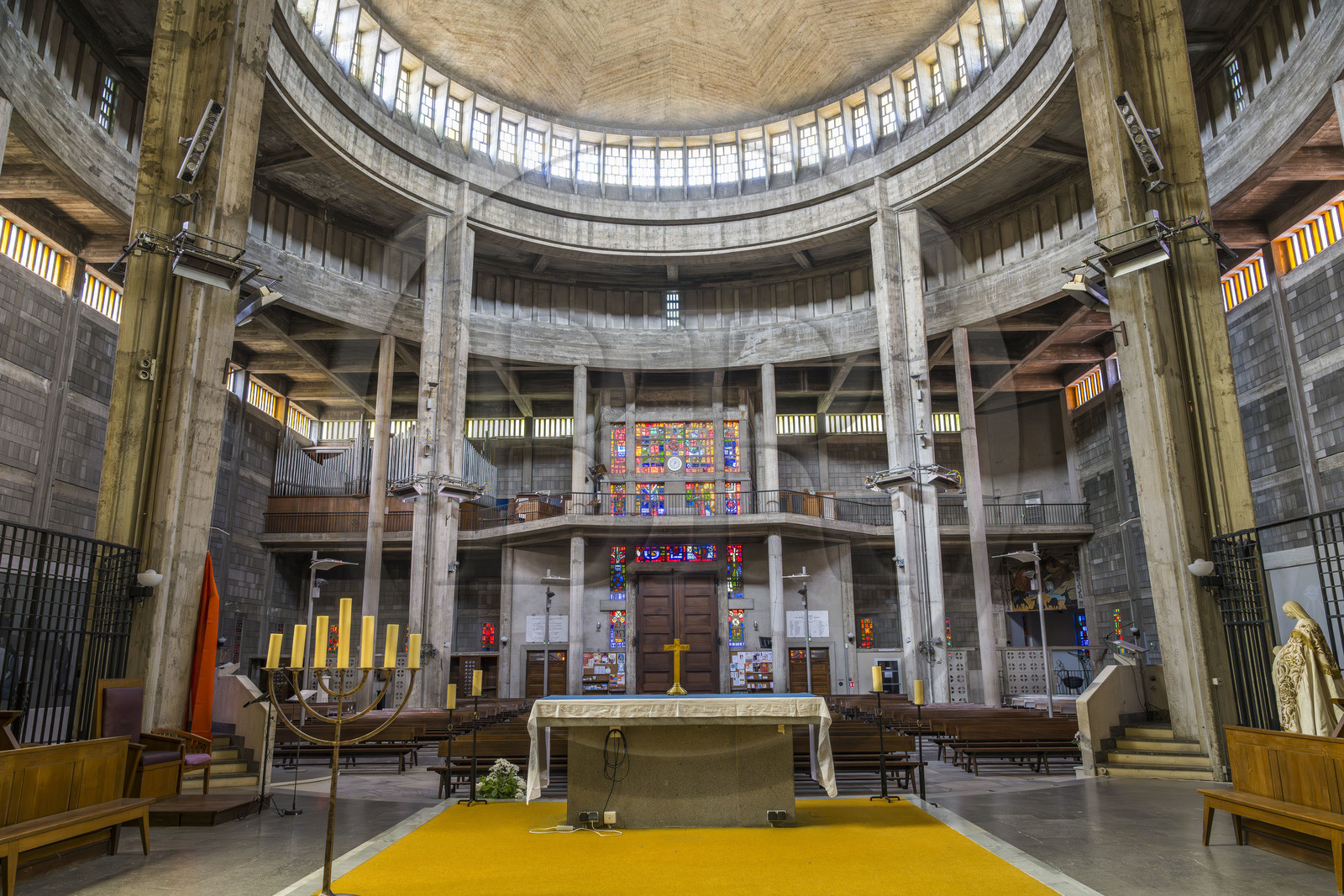 France, Morbihan (56), Lorient, église Notre-Dame-de-Victoire de Lorient construite en 1955, architecte Jean-Baptiste Hourlier