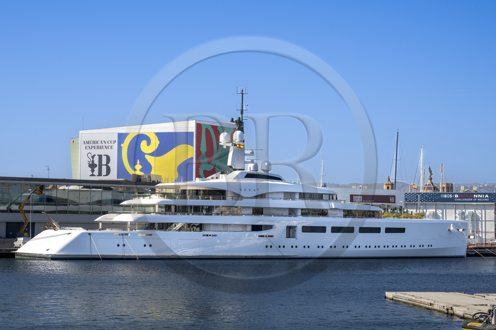 Espagne, Catalogne, Barcelone, Port Vell, America's Cup Experience, centre officiel de promotion de la 37e America's Cup Barcelona 2024