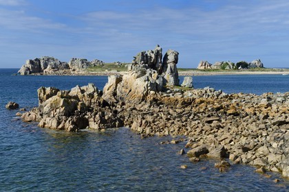 France, Côtes-d'Armor (22), Côte d'Ajoncs, Plougrescant, Anse de Pors Scaff