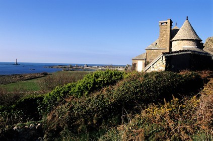 France, Manche, Cotentin, Cap de la Hague, a house in La Roche (The Rock) above the port of Goury