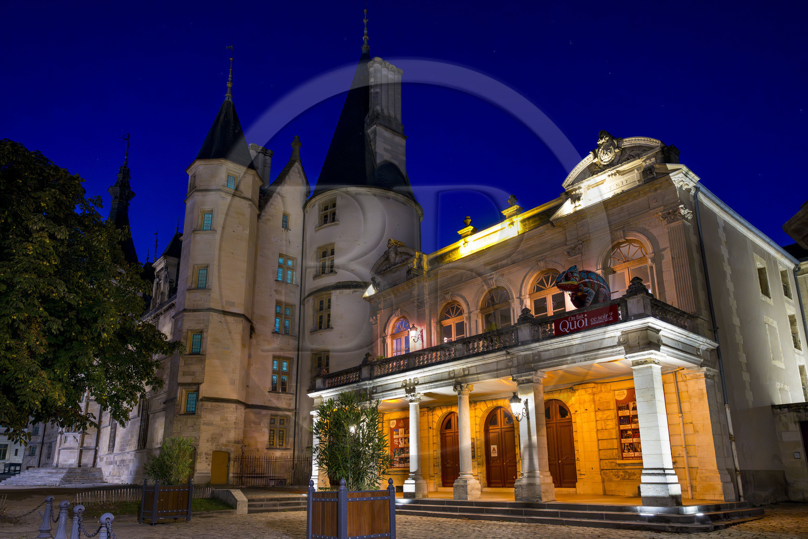 France, Nièvre, Nevers, the Ducal Palace, a 15th and 16th century castle, former residence of the Counts and Dukes of Nevers, and the municipal theater