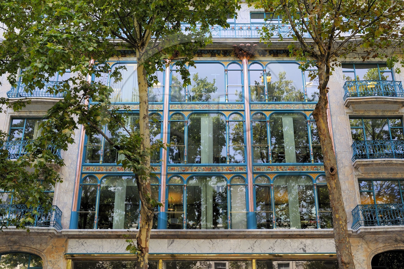 France, Paris (75), facade Art-nouveau de l'ancien grand magasin La Samaritaine de Luxe sur le boulevard des Capucines