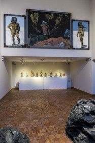 France, Paris, Musée Maillol art museum, Markus-Maillol exhibition by German artist Markus Lüpertz in dialogue with the work of Aristide Maillol