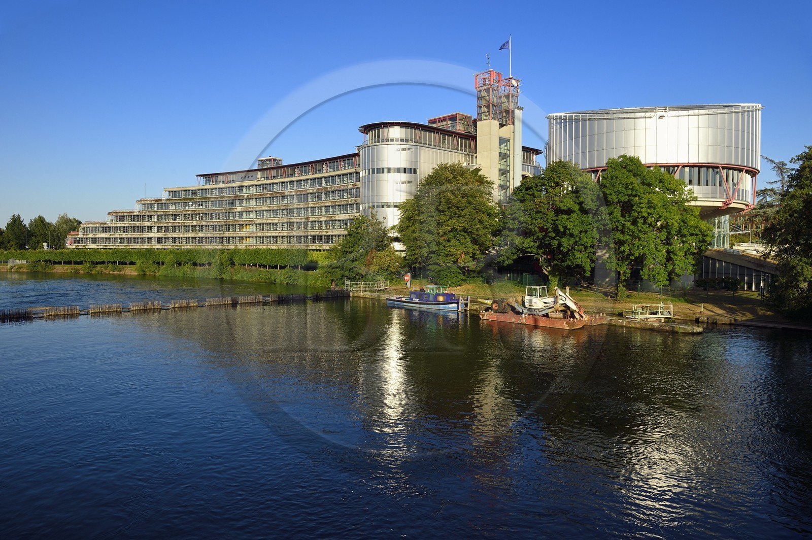 France, Bas-Rhin (67), Strasbourg, quartier européen, le batiment de la Cour européenne des droits de l'homme qui dépend du Conseil de l'Europe
