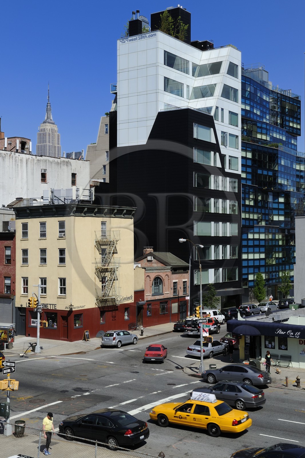 United States, New York, Manhattan, Meatpacking district (Gansevoort Market), 459 West 18th building in West Chelsea by the architect Della Valle Bernheimer next to the High Line