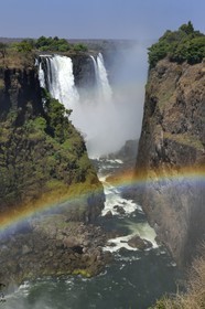 Zimbabwe, province de Matabeleland septentrional, fleuve Zambèze, les Chutes Victoria, classées Patrimoine Mondial de l'UNESCO