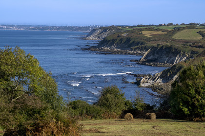France, Pyrenees Atlantiques, Basque Country coast, the Abbadia estate managed by the Conservatoire du littoral and the Basque Corniche