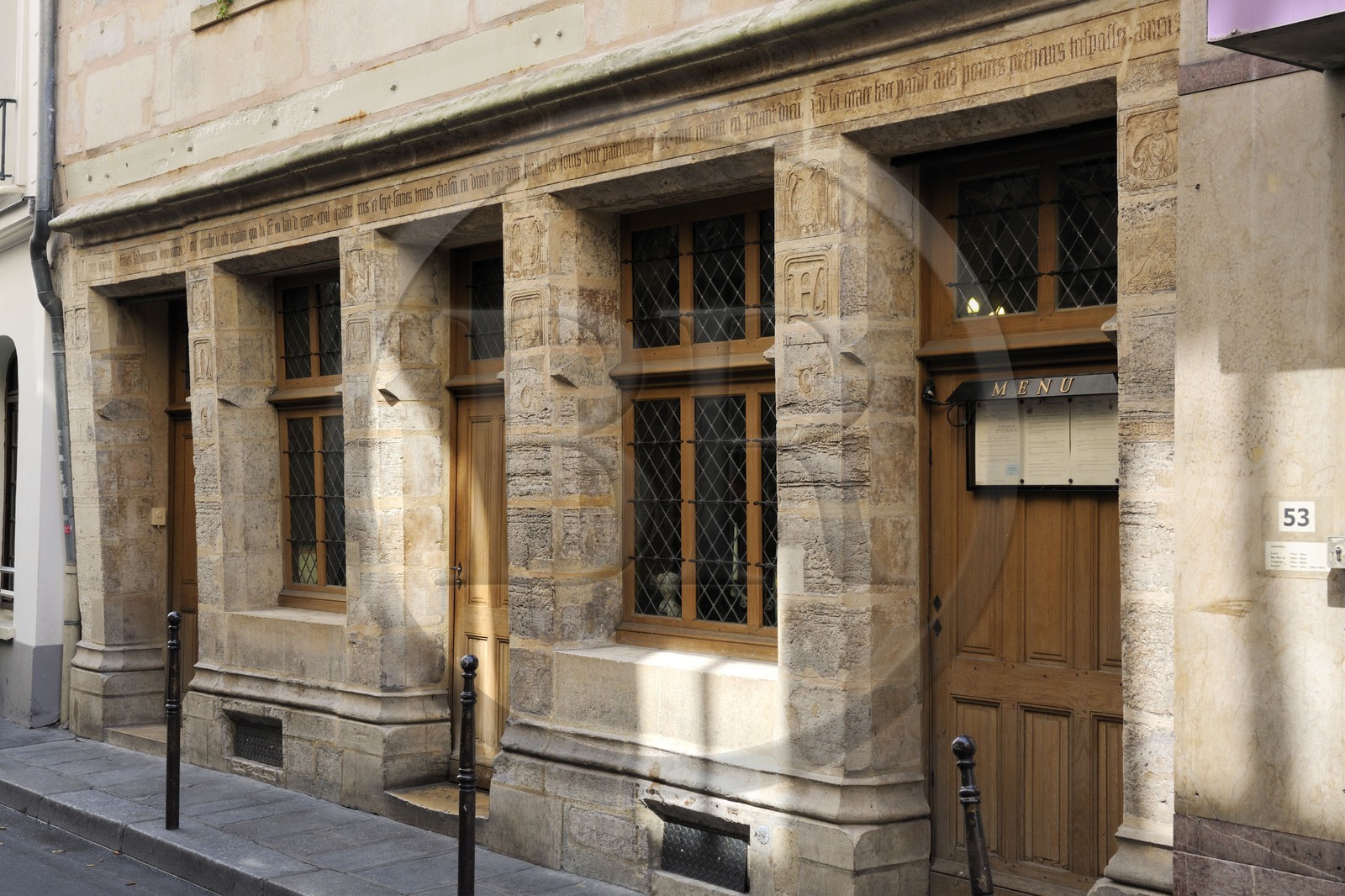 France, Paris (75), ancienne Maison de Nicolas Flamel bâtie en 1407 au 51 rue de Montmorency