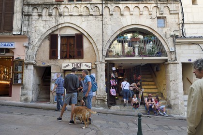 France, Corse du Sud, Bonifacio, Upper Town, shop in Doria street