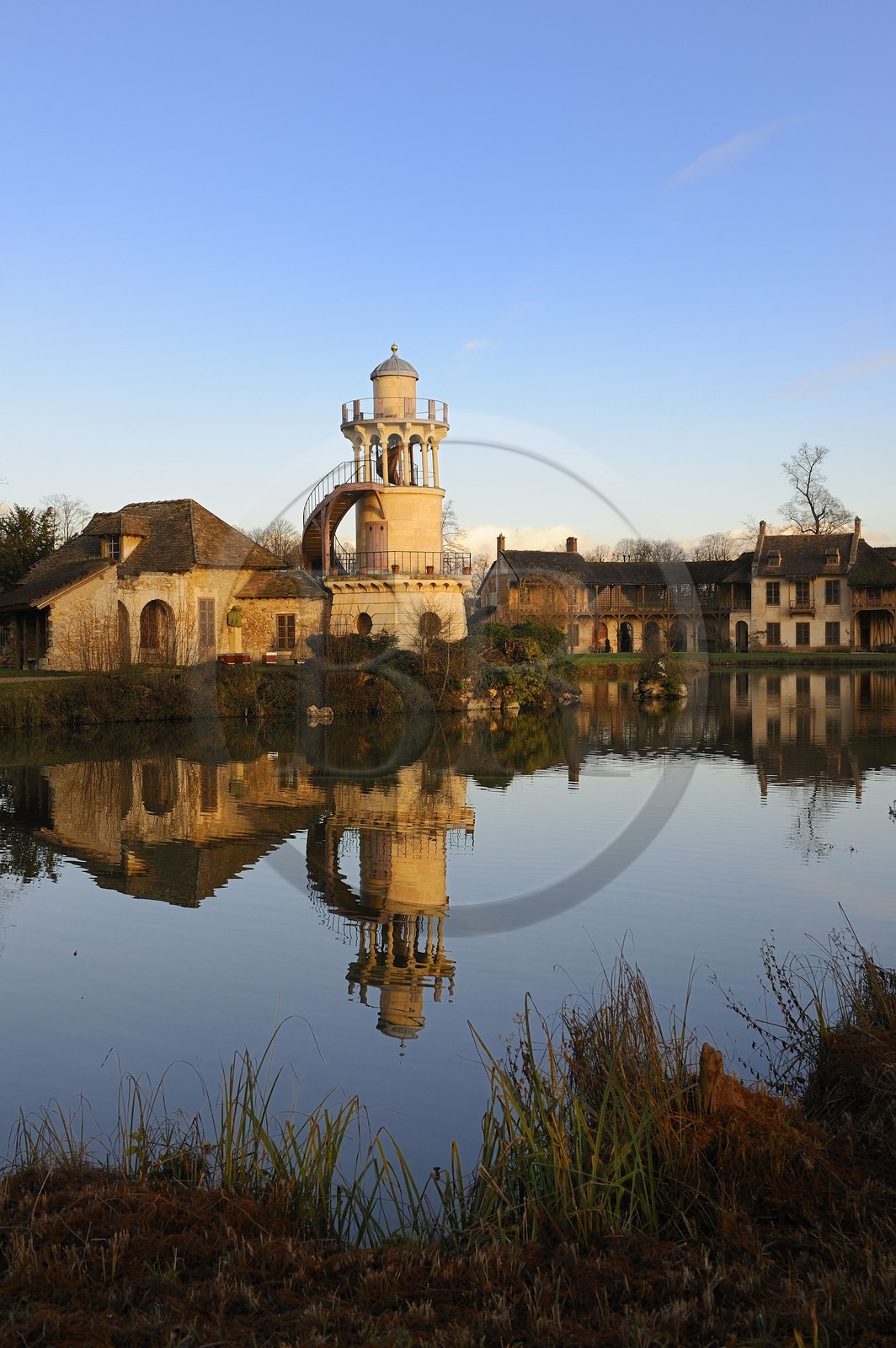 France, Yvelines, Chateau de Versailles, listed as World Heritage by UNESCO, Marlborough Tower of the Queen's Hamlet in Marie Antoinette's Estate