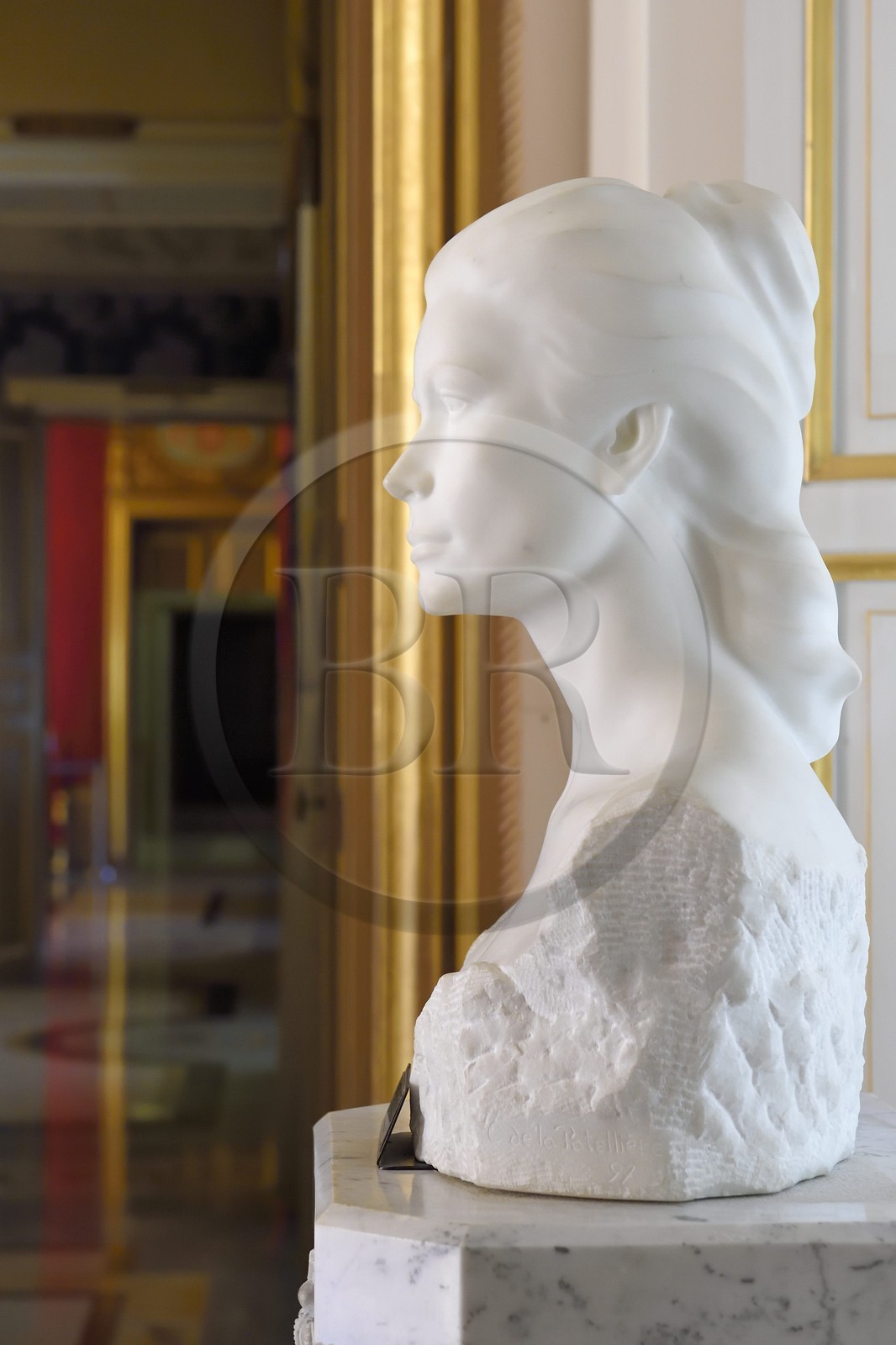Principality of Monaco, Monaco, the Rock, the royal palace, SAS la princesse Grace de Monaco bust