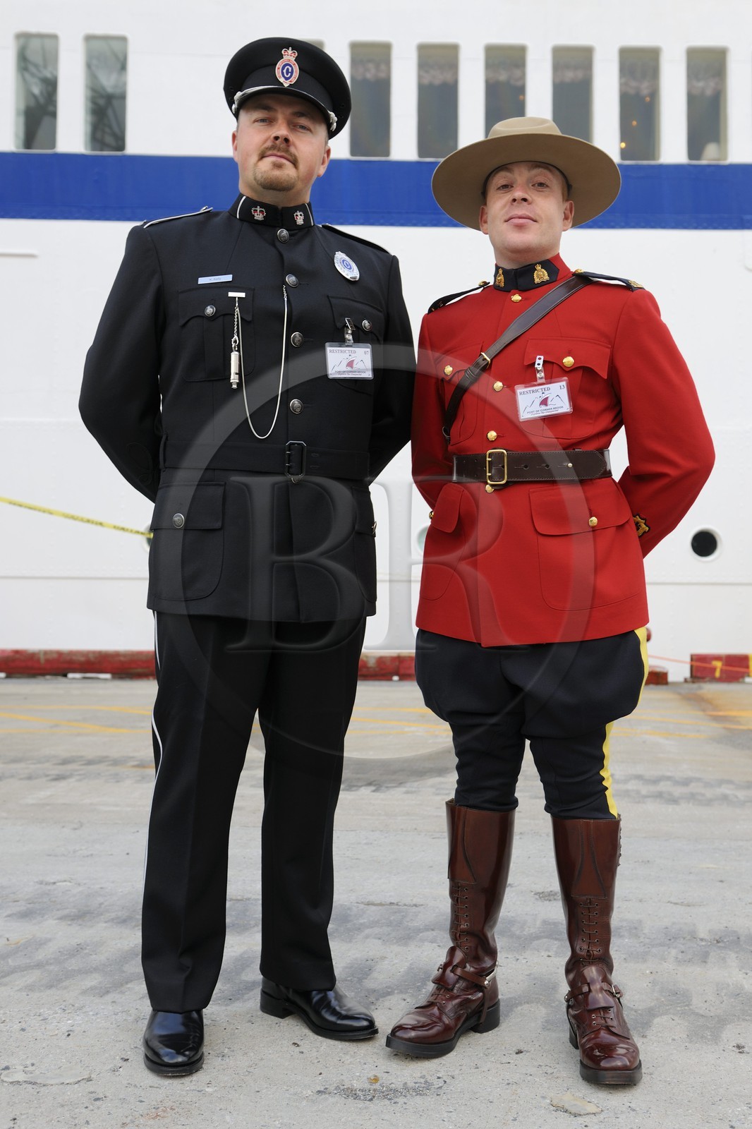 Canada, province de Terre-Neuve et Labrador, Ile de Terre-Neuve, les Mounties, police montée canadienne à Corner Brook ('Gendarmerie Royale du Canada' marque déposée, une autorisation peut-être nécessaire)