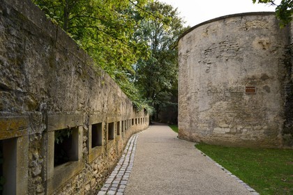 France, Moselle (57), Metz, circuit des remparts le long de la Moselle, la tour des Mareschaulx