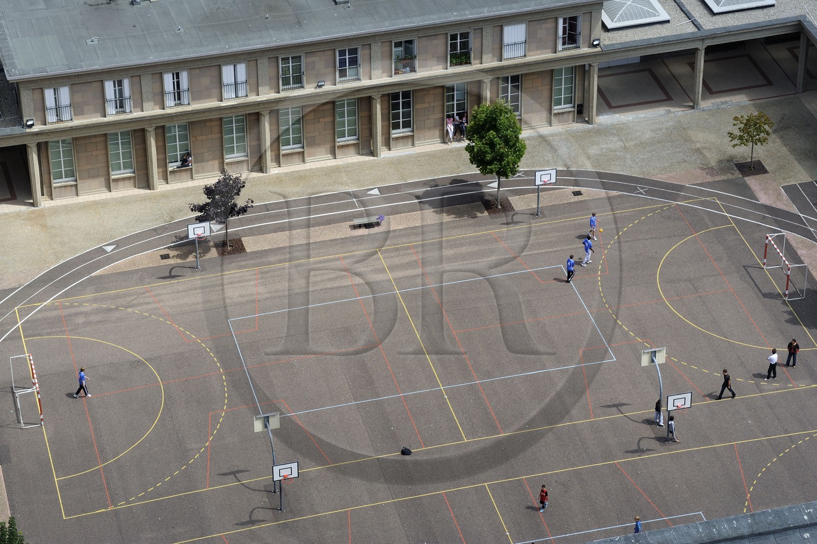 France, Seine Maritime, Le Havre, Downtown rebuilt by Auguste Perret listed as World Heritage by UNESCO, Perret style school