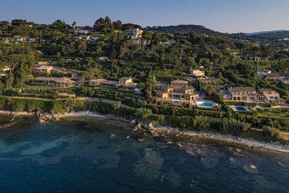 France, Var, Saint-Tropez, the Graniers path east of the city (aerial view)