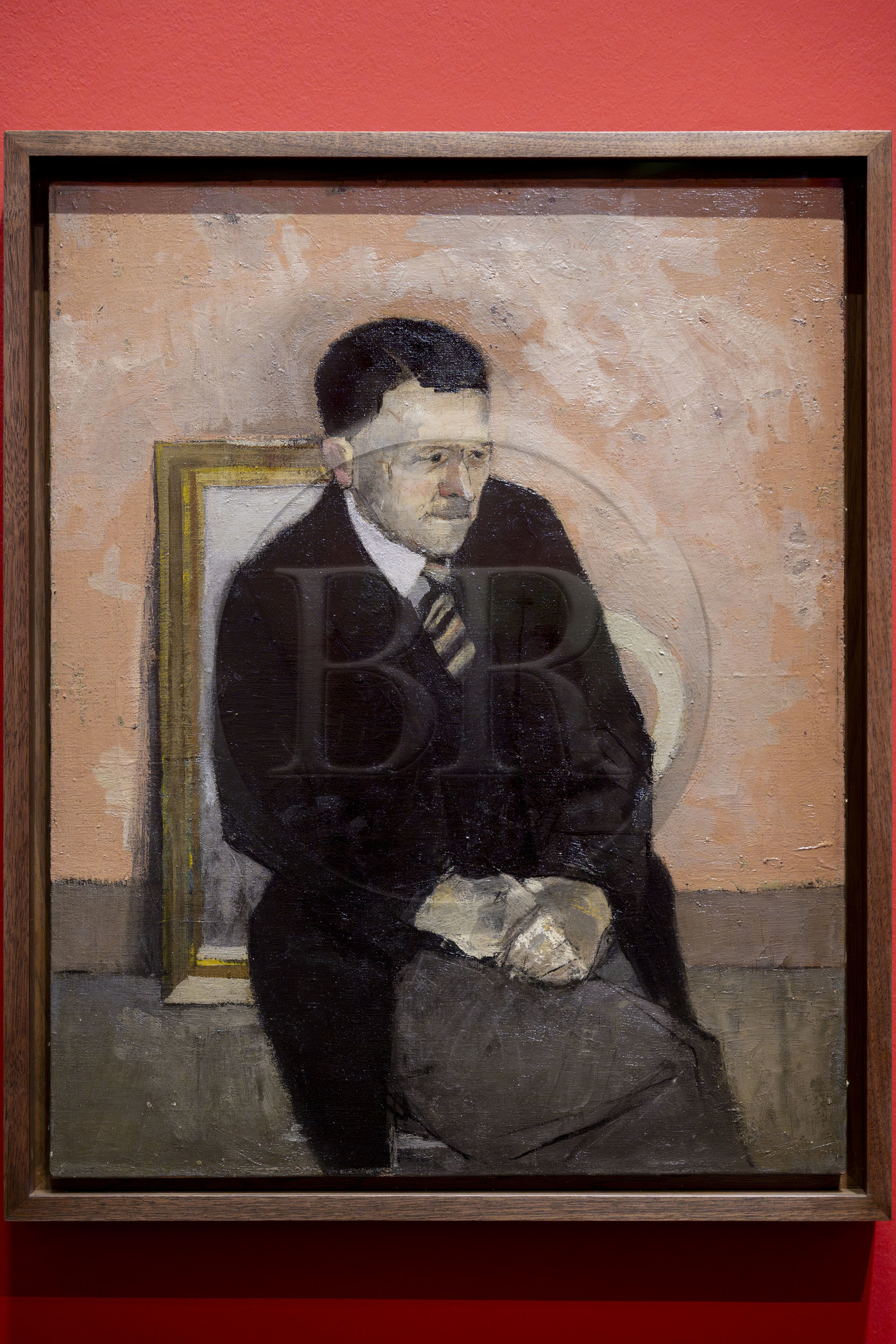 France, Paris (75), Bois de Boulogne, la fondation Louis Vuitton de l'architecte Frank Gehry, exposition David Hockney 25, portrait of My Father (1955)