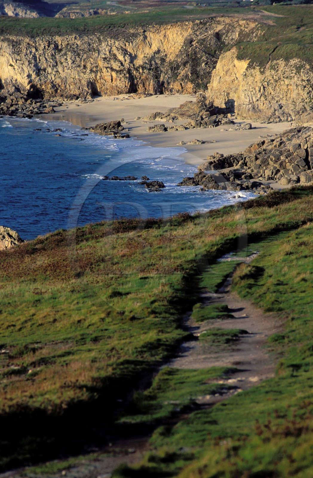 France, Finistère (29), sentier à la Pointe de Corsen