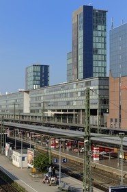 Allemagne, Bade-Wurtemberg, Fribourg en Brisgau, la gare centrale