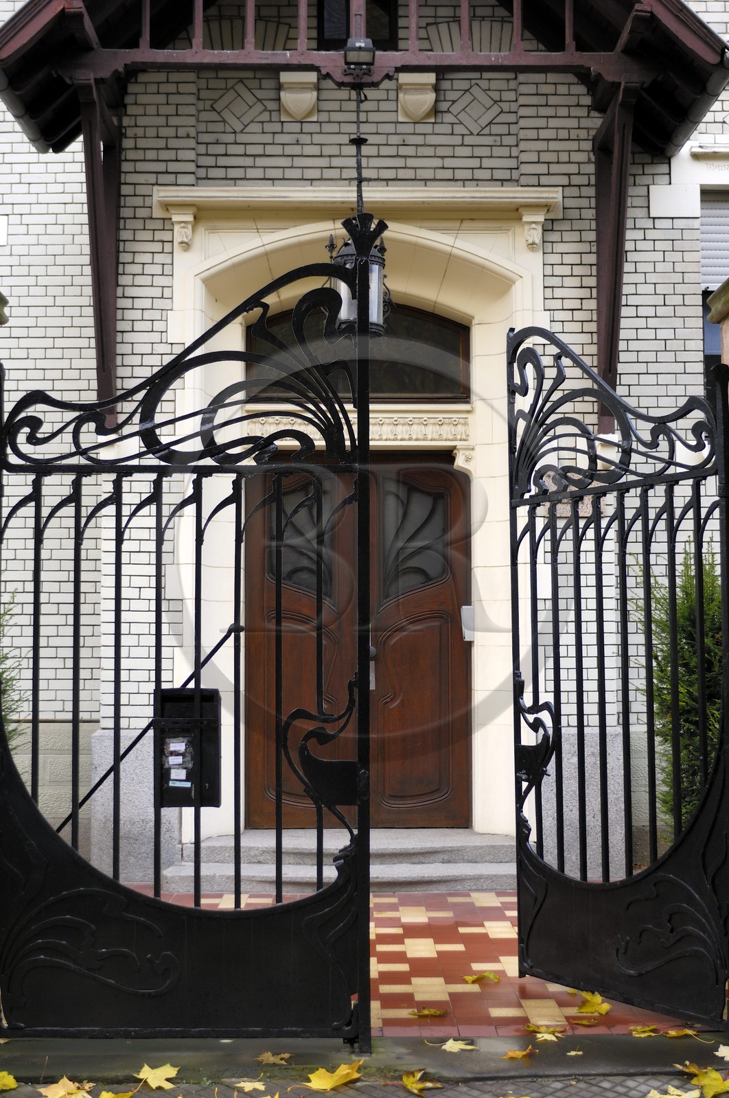 France, Bas Rhin (67), Strasbourg, maison Art Nouveau dans le quartier de l'Orangerie rue Schiller