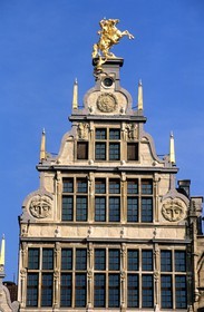 Belgium, Flanders, Antwerp (Antwerpen), the house called The Old Crossbow, one of the guild houses on Grote Markt (Grand Place)