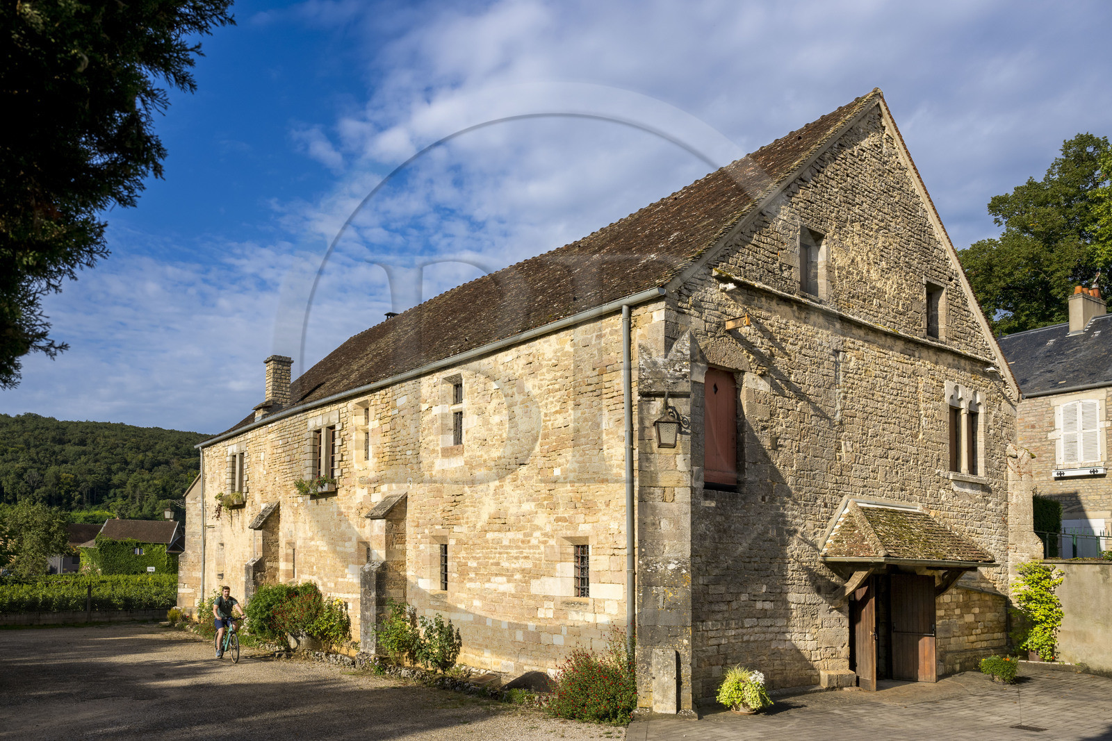 France, Cote d'Or, cultural Landscape of the climates of Burgundy listed as World Heritage by UNESCO, Route des Grands Crus (road of Vintage Wines), vineyard of the Côte de Nuits, Gevrey Chambertin, Domaine Dugat, the cellar in the former Tithe Cellar of the Bishops of Langres