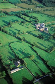 France, Manche, normandy bocage in the region of Saint-Lo (aerial view)
