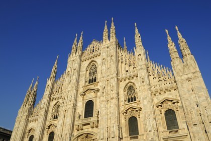 Italy, Lombardy, Milan, the Duomo in the historical center, cathedral in Gothic Flamboyant style