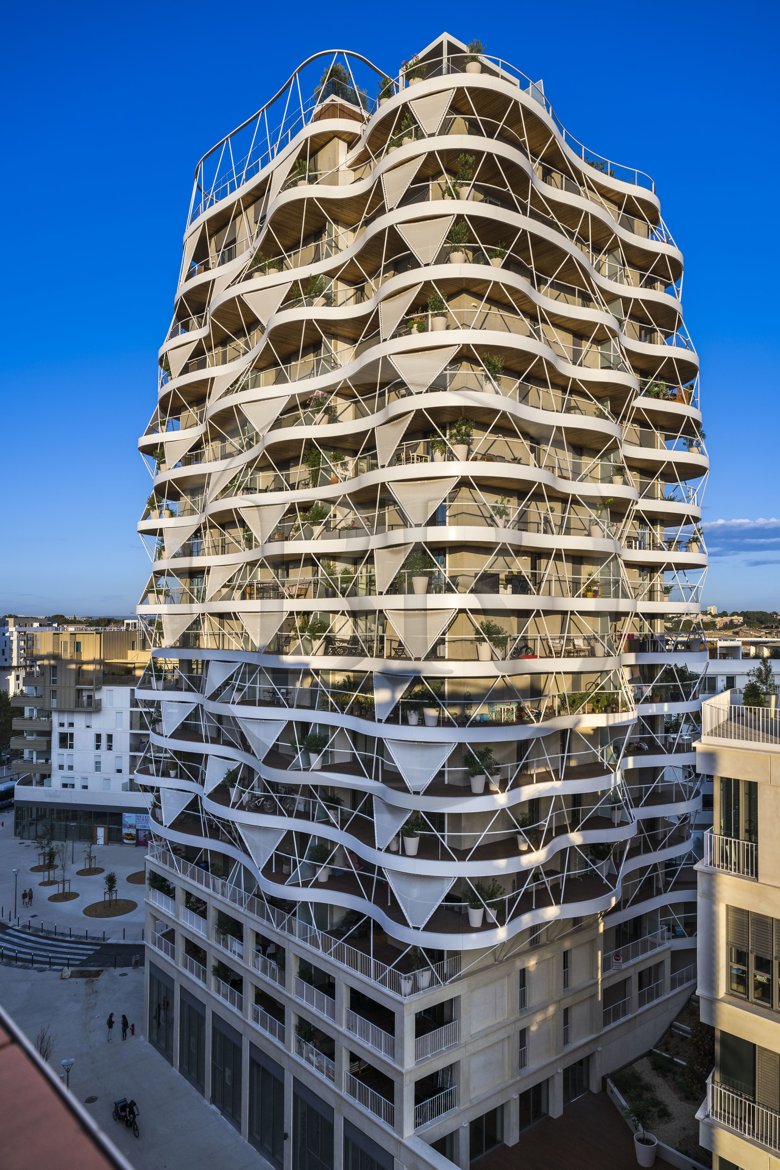 France, Hérault (34), Montpellier, quartier de la gare Saint-Roch, l'immeuble d'habitation Higher Roch