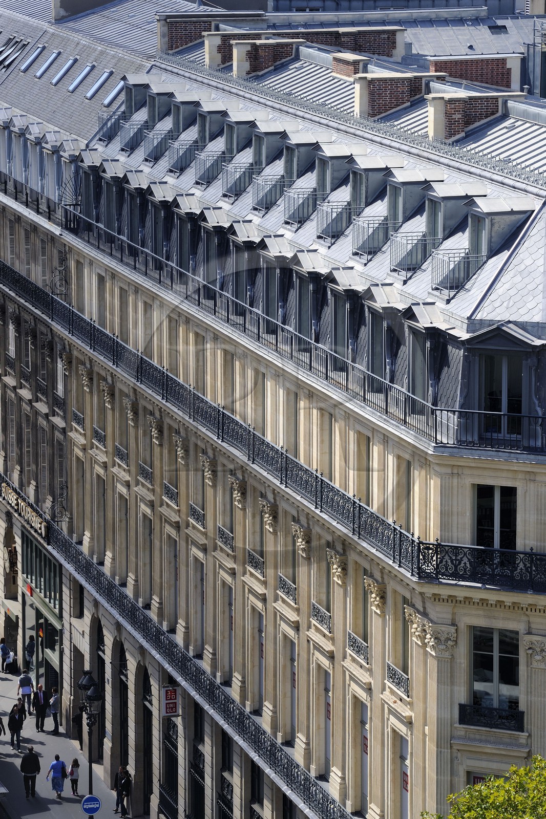 France, Paris (75),  immeubles haussmanniens de la rue Scribe