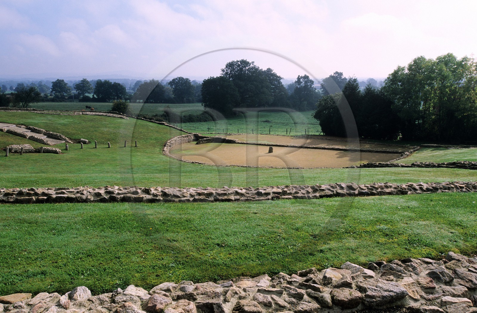 France, Mayenne, Jubains, gallo roman site, the theatre