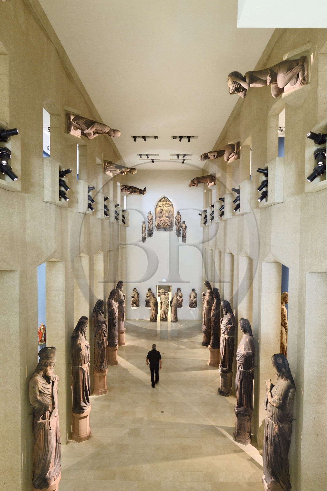 Allemagne, Bade-Wurtemberg, Fribourg en Brisgau, musée des Augustins (Augustinermuseum), statues originales de la cathédrale (Munster)