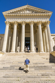 France, Herault, Montpellier, historic center called the Ecusson, the historic Palace of Justice (1853) houses the Court of Assizes and the Court of Appeal