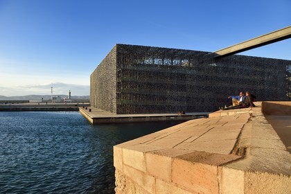 France, Bouches du Rhone, Marseille, the MuCEM museum partly inside the Fort Saint Jean