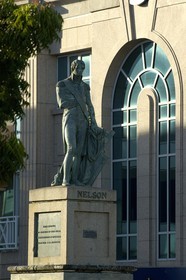 Caraïbes, Ile de la Barbade, statue de l'amiral Nelson dans la capitale Bridgetown