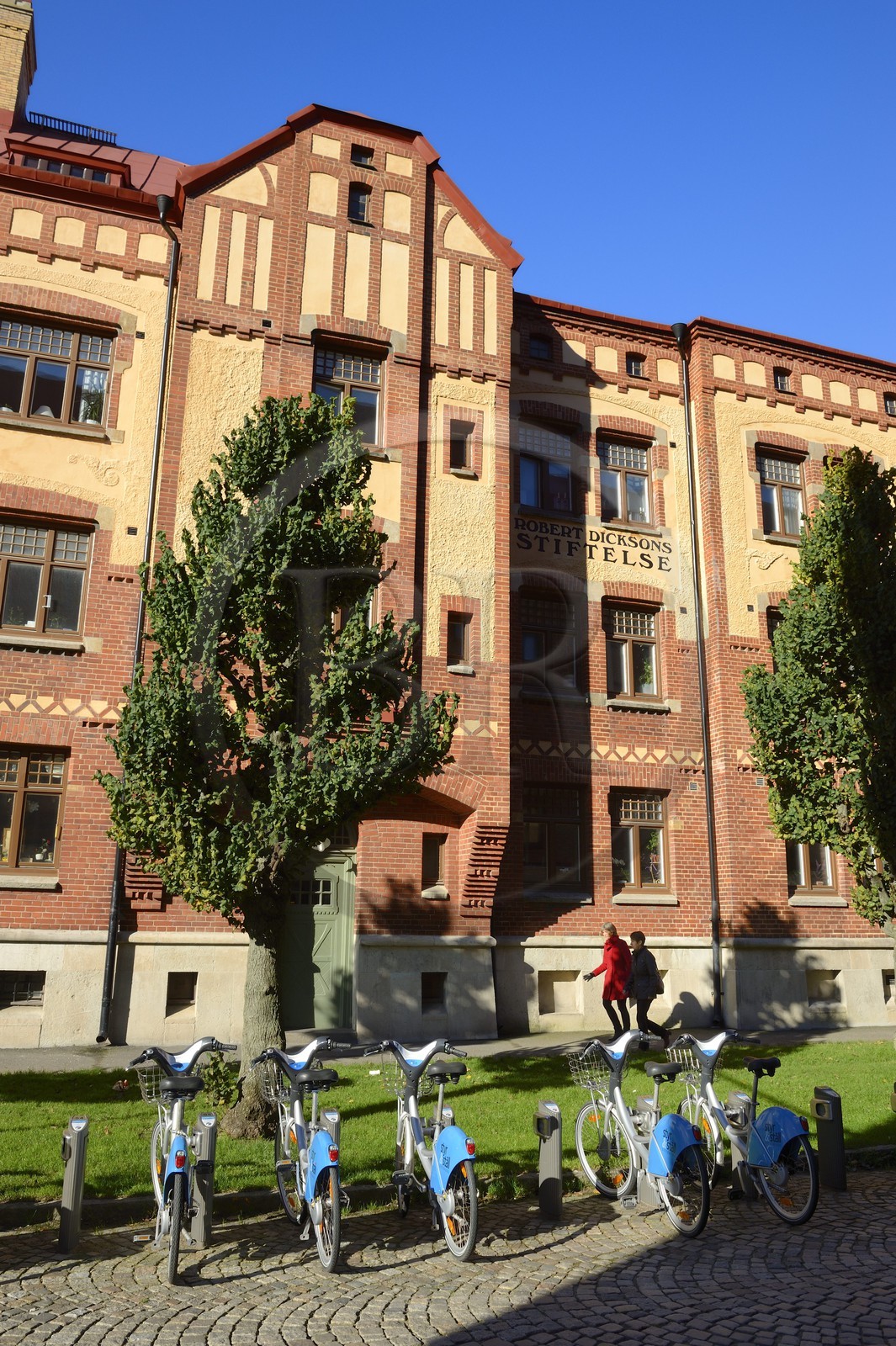 Sweden, Västra Götaland, Göteborg (Gothenburg), Haga district, bike rental stall & Styr