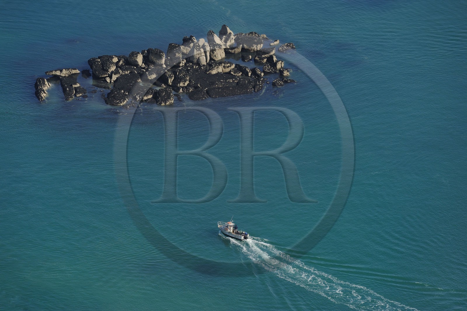 France, Manche, Iles Chausey (aerial view)
