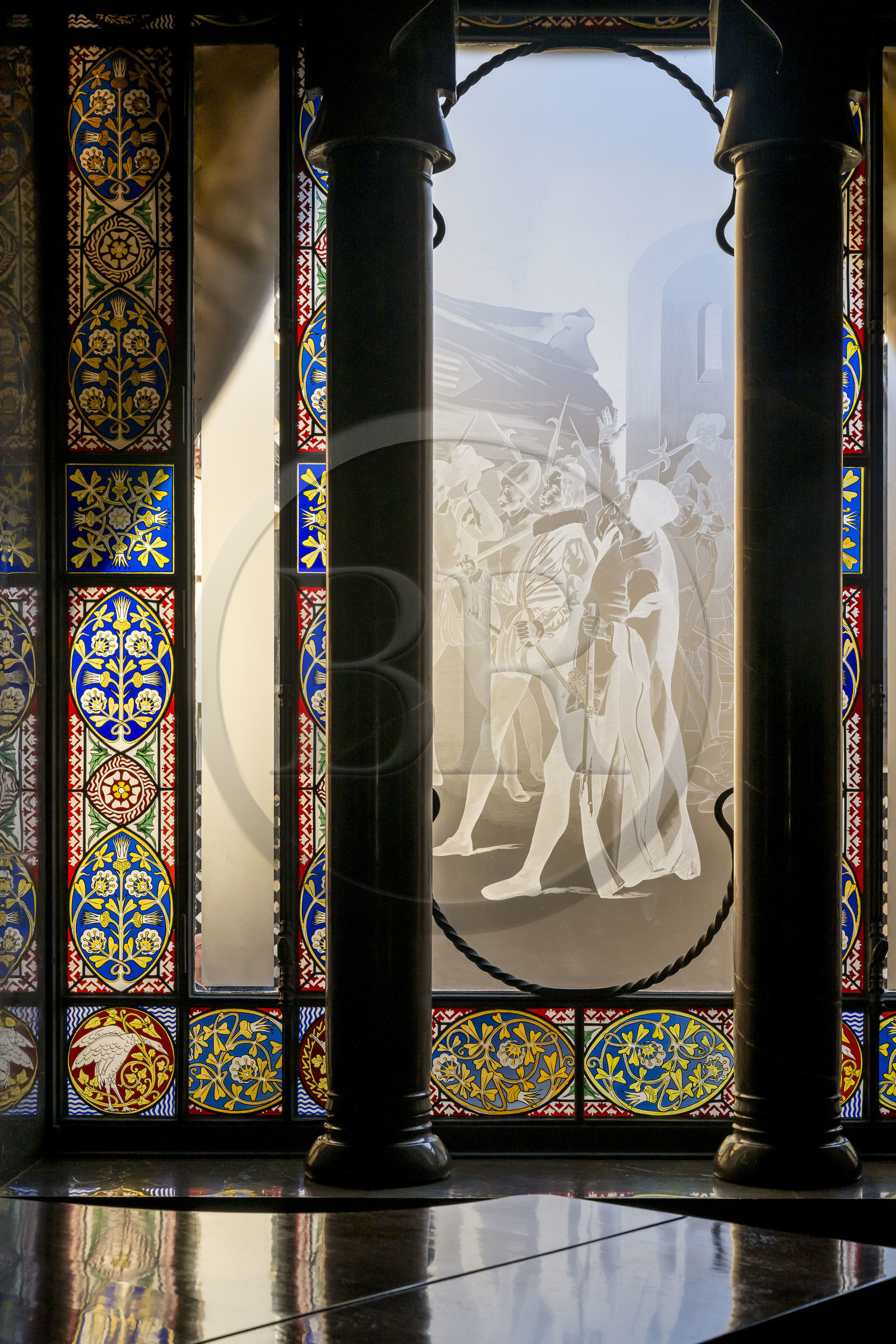 Spain, Catalonia, Barcelona, the Güell Palace (Palau Güell) built between 1886 and 1891 by the Catalan modernist architect Antoni Gaudi, a UNESCO World Heritage site, Hall of Lost causes