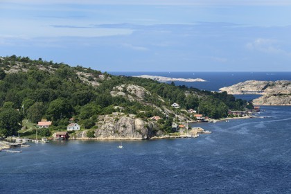 Suède, Västra Götaland, Fjällbacka, panorama depuis le sommet du rocher de Vetterberget