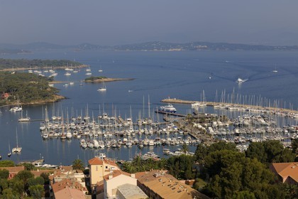 France, Var, Iles d'Hyeres, National Park of Port Cros, ile de Porquerolles, the village