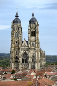 France, Meurthe-et-Moselle, Saint-Nicolas-de-Port basilica and its bulb bell towers