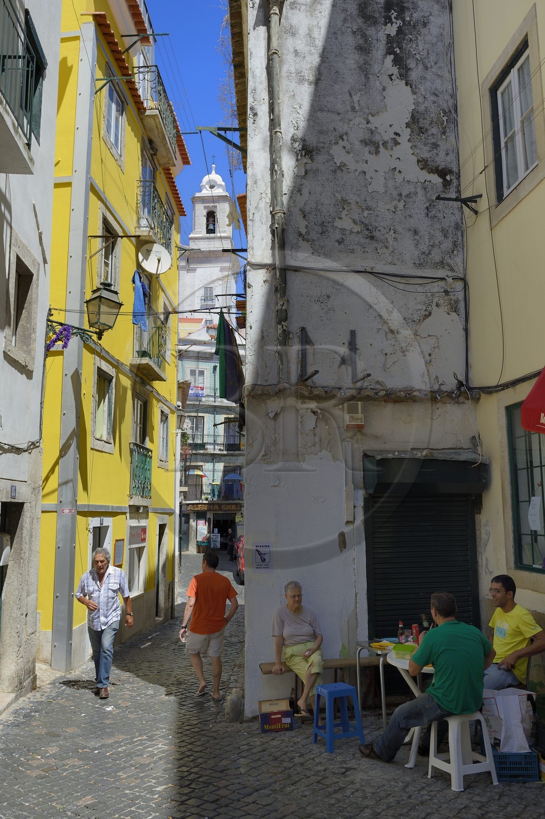 Portugal, Lisbonne, quartier de l'Alfama, rua Sao Miguel