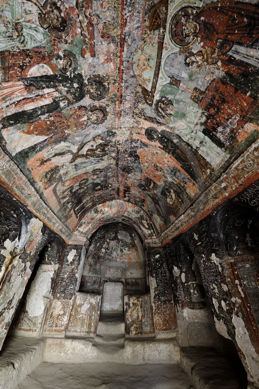 Turkey, Central Anatolia, Kayseri Province, Cappadocia, Soganli Valley, Karabas Kilise (troglodytic church of the Black Head)