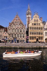 Belgium, Flanders, Gand (Gent), the herbs embankment (graslei)